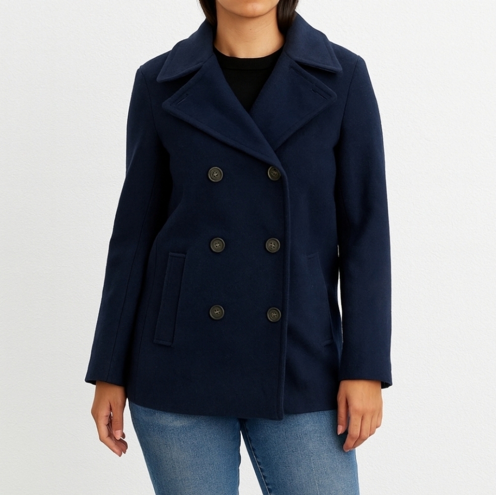 Old Navy Classic Navy Peacoat Wool Blend Size XS